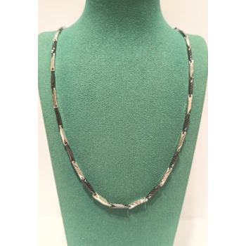 Monalisa Home Lüks Gösterişli Parlak Zincir Çelik Erkek Kolye