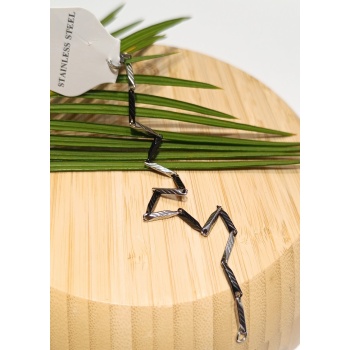 Monalisa Home Lüks Gösterişli Parlak Zincir Çelik Erkek Bileklik