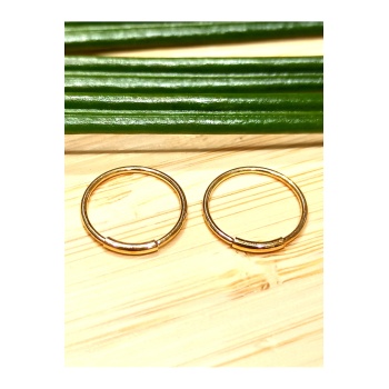 Monalisa Home Sarı Renk  Halka Unisex Çelik Küpe