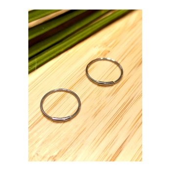 Monalisa Home Gümüş Renk  Halka Unisex Çelik Küpe