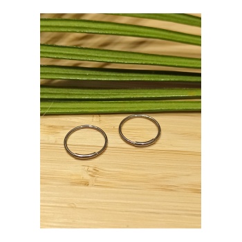 Monalisa Home Gümüş Renk  Halka Unisex Çelik Küpe