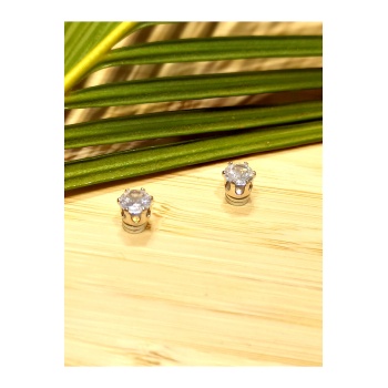 Monalisa Home Pırlanta  Mıknatıslı  (Delik olmayan Kulaklar İçin)  Unisex Çelik Küpe