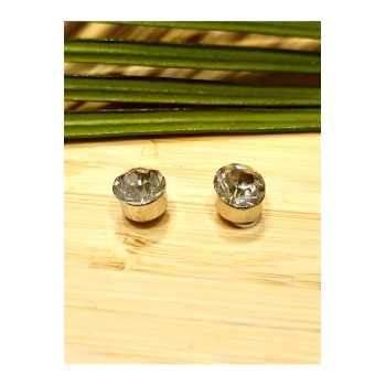 Monalisa Home Pırlanta  Mıknatıslı  (Delik olmayan Kulaklar İçin)  Unisex Çelik Küpe