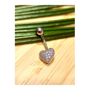 Monalisa Home Gümüş Renk Taşlı Göbek Pirsıng