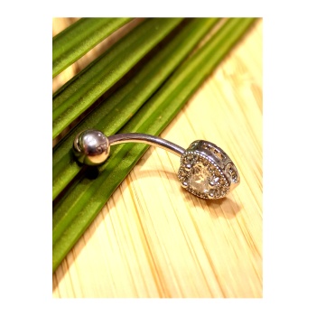 Monalisa Home Gümüş Renk Taşlı Göbek Pirsıng