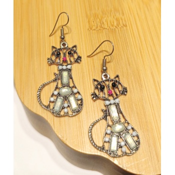 Monalisa Home Lüks Renkli Figürlü Otantik Küpe