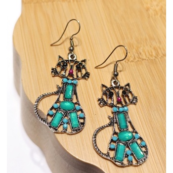 Monalisa Home Lüks Renkli Figürlü Otantik Küpe