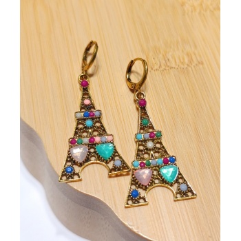 Monalisa Home Lüks Renkli Figürlü Otantik Küpe