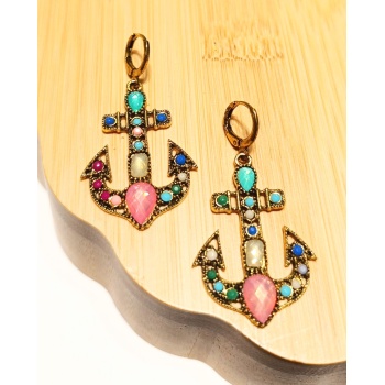 Monalisa Home Lüks Renkli Figürlü Otantik Küpe