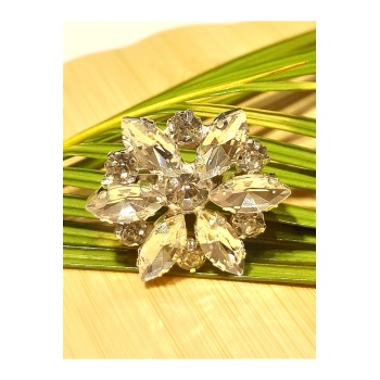 Monalisa Home Lüks Taşlı Çiçek Tasarımlı Broş