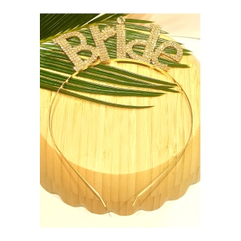 Monalisa Home Taşlı BRİDE Yazılı Gelin Taçı