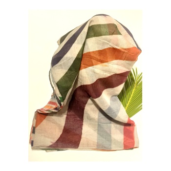 Monalisa Home 90x90 Lüks Figürlü Gösterişli Dökümlü Eşarp