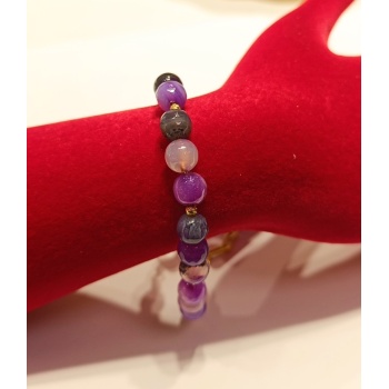 Monalisa Home Lüks Renkli Ametist Taş Figürlü Bileklik