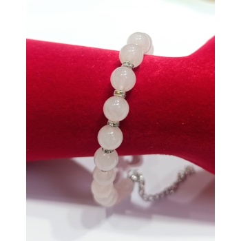 Monalisa Home Lüks Renkli Pembe Kuvars Taşı Figürlü Bileklik