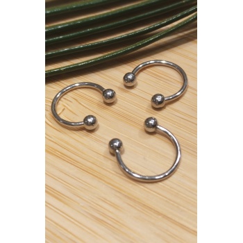 Monalisa Home Gümüş Renk Üç Adet  13mm Yarın Ay Pirsing