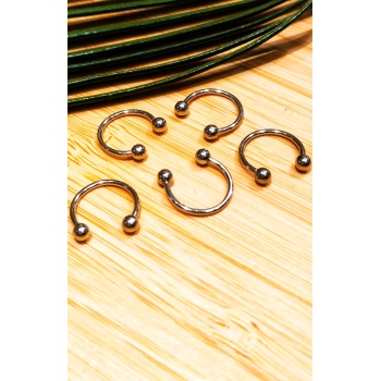 Monalisa Home Gümüş Renk Beş Adet 13mm Yarın Ay Pirsing