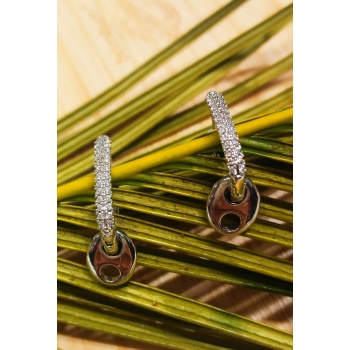 Monalisa Home  Çelik Taşlı Gümüş  Renk Küpe