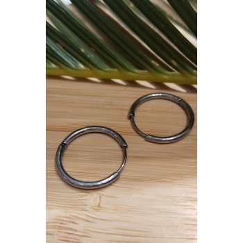 Monalisa Home 18mm Gümüş Renk  Halka Unisex Çelik Küpe