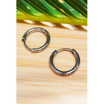 Monalisa Home 10mm Gümüş Renk  Halka Unisex Çelik Küpe