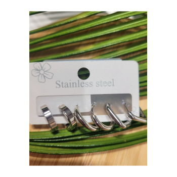 Monalisa Home  Çoklu Lüks Figürlü Gösterişli 6 Lı  Kararmaz  Çelik Küpe