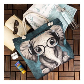 Monalisa Home Kadın plaj çantası rengarenk desenli