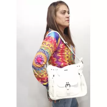 Monalisa Home CCS 16501 Lüks Gösterişli Beyaz Renk  El Kol Çantası