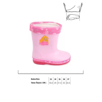 Monalisa Home 34 Numara Lüks Şık Su Geçirmez Kız Çocuk  Çizmesi