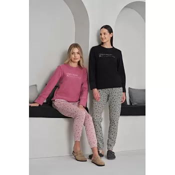 Koyu Pembe Pijama Takımı XL Beden