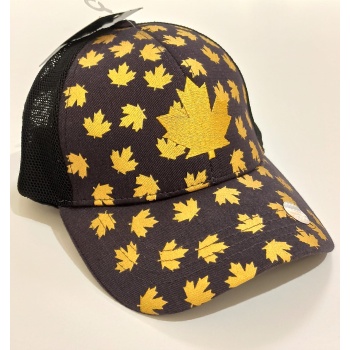 Monalisa Home Şık Koyu Gri Renkli  ,Sarı Yaprak Yaldızlı  Şapka