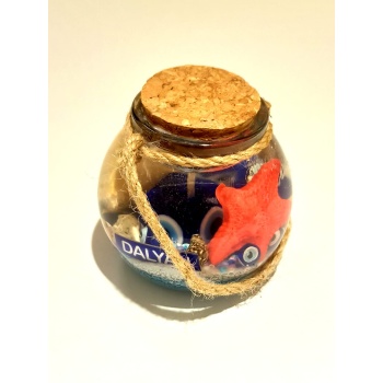 Monalisa Home Deniz Kabuklu Nazar Bocuklu Şeffaf Mumluk