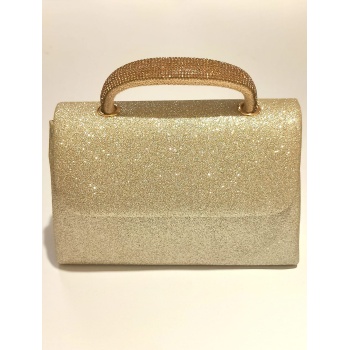 Monalisa Home Şık Abiye Sarı Yaldız Simli Çanta