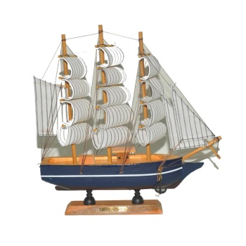 Monalisa Home 20cm Uzunlukta Ahşap Yelkenli Maket Gemi