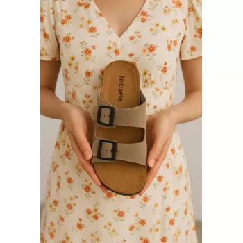 Monalisa Home Lüks Natural  40 Numara Unısex  Terlik