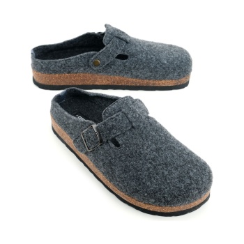 Monalisa Home 41 Numara Erkek Kışlık Keçe Mantar Taban Tek Toka Ayarlanabilir Rahat Taban Ev Bahçe Terlik