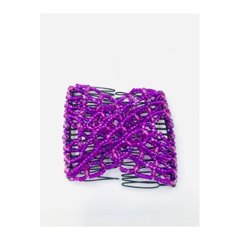 Renkli Boncuklu Esnek Geçirmeli Abiyelik Saç Süsü