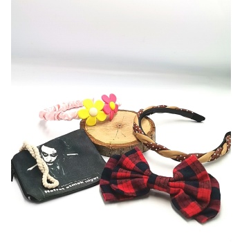 Renkli Desenli Taç Toka Bandana Set