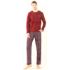 Erkek Pijama Takımı Bordo S Beden