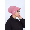 Monalisa Home Şık Tokalı Şapka Bone Açık Pembe Renkli