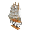 Monalisa Home 32 cm Uzunlukta Ahşap Yelkenli Maket Gemi