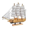 Monalisa Home 23cm Uzunlukta Ahşap Yelkenli Maket Gemi