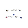Renkli Taşlı Çelik 5 Adet Kaş Tragus Piercing