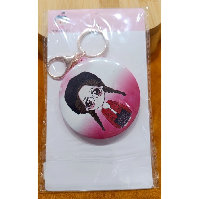Monalisa Home Lüks Küçük Boy Figürlü Çift Taraflı Anahtarlıklı  Ayna