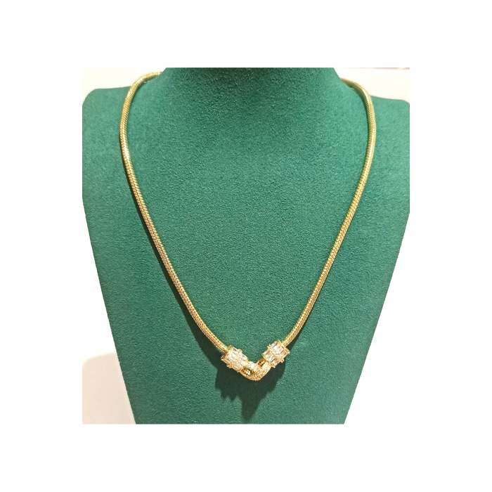 Monalisa Home Gold Renk Lüks Figürlü Gösterişli Taşlı Kolye