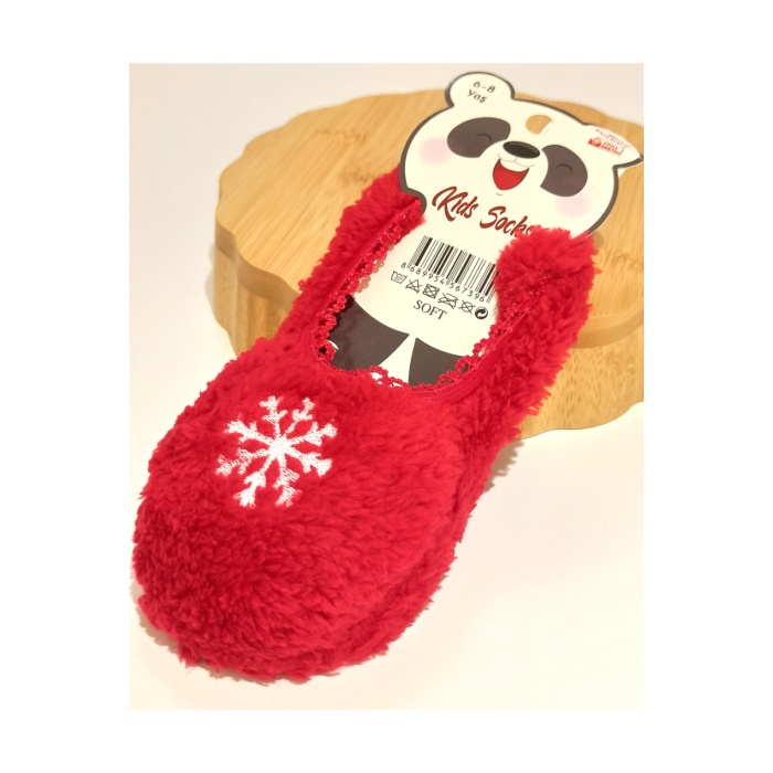 Monalisa Home 6-8 Yaş Gösterişli Yumoş Kırmızı Renk  Çocuk Patik Çorap