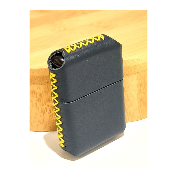 Monalisa Home Renkli Gerçek Deri Kılıflı Özel Tasarım Benzinli Çakmak