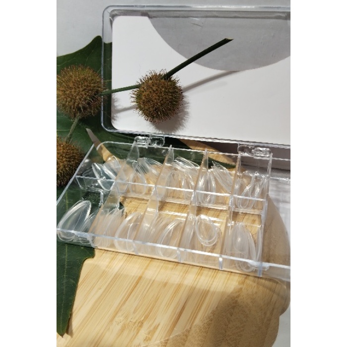 Monalisa Home Lüks Gösterişli Şeffaf Badem Takma Tırnak