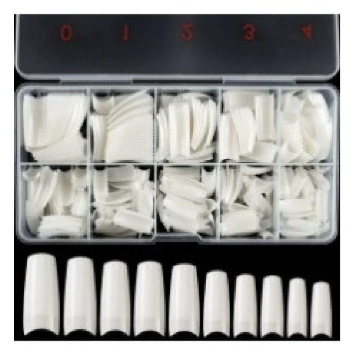 Monalisa Home Beyaz Renk Lüks Gösterişli Kare Takma Tırnak