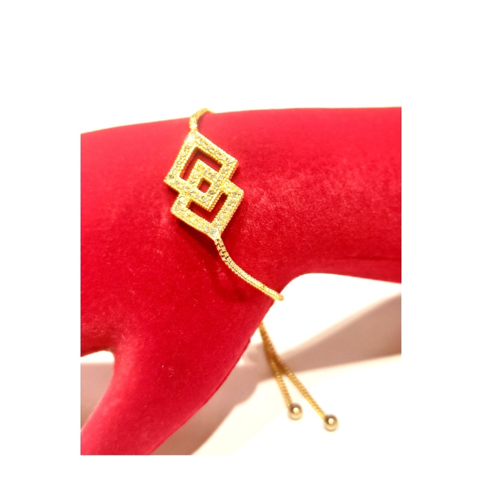 Monalisa Home Gold Renk Lüks Figürlü Gösterişli Ayarlanabilir Bileklik