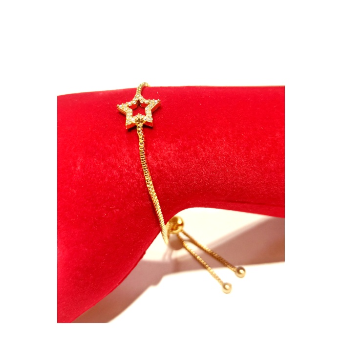 Monalisa Home Gold Renk Lüks Figürlü Gösterişli Ayarlanabilir Bileklik