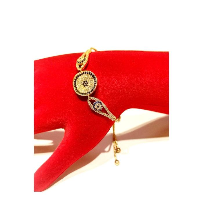 Monalisa Home Gold Renk Lüks Figürlü Gösterişli Ayarlanabilir Bileklik